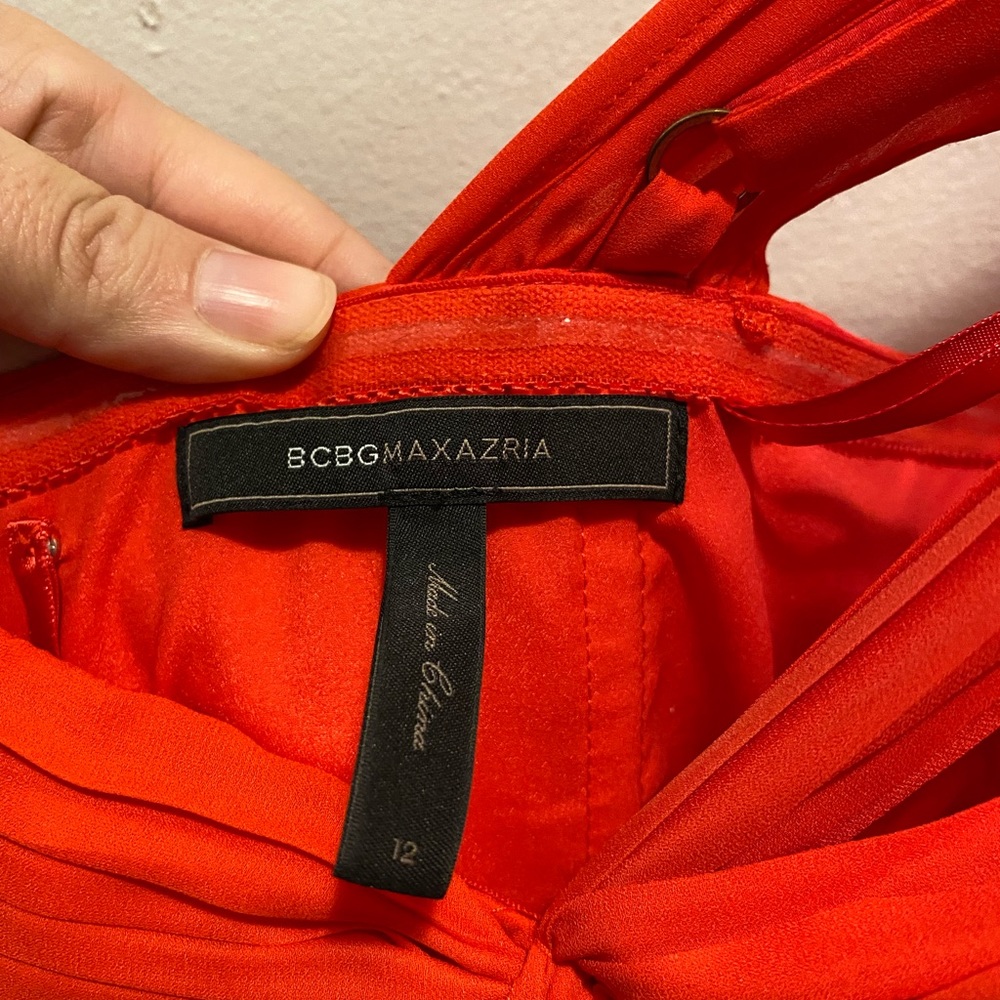 BCBG MAX AZRIA Jamille dress in Red Berry. Size 12 - Picture 3 of 3